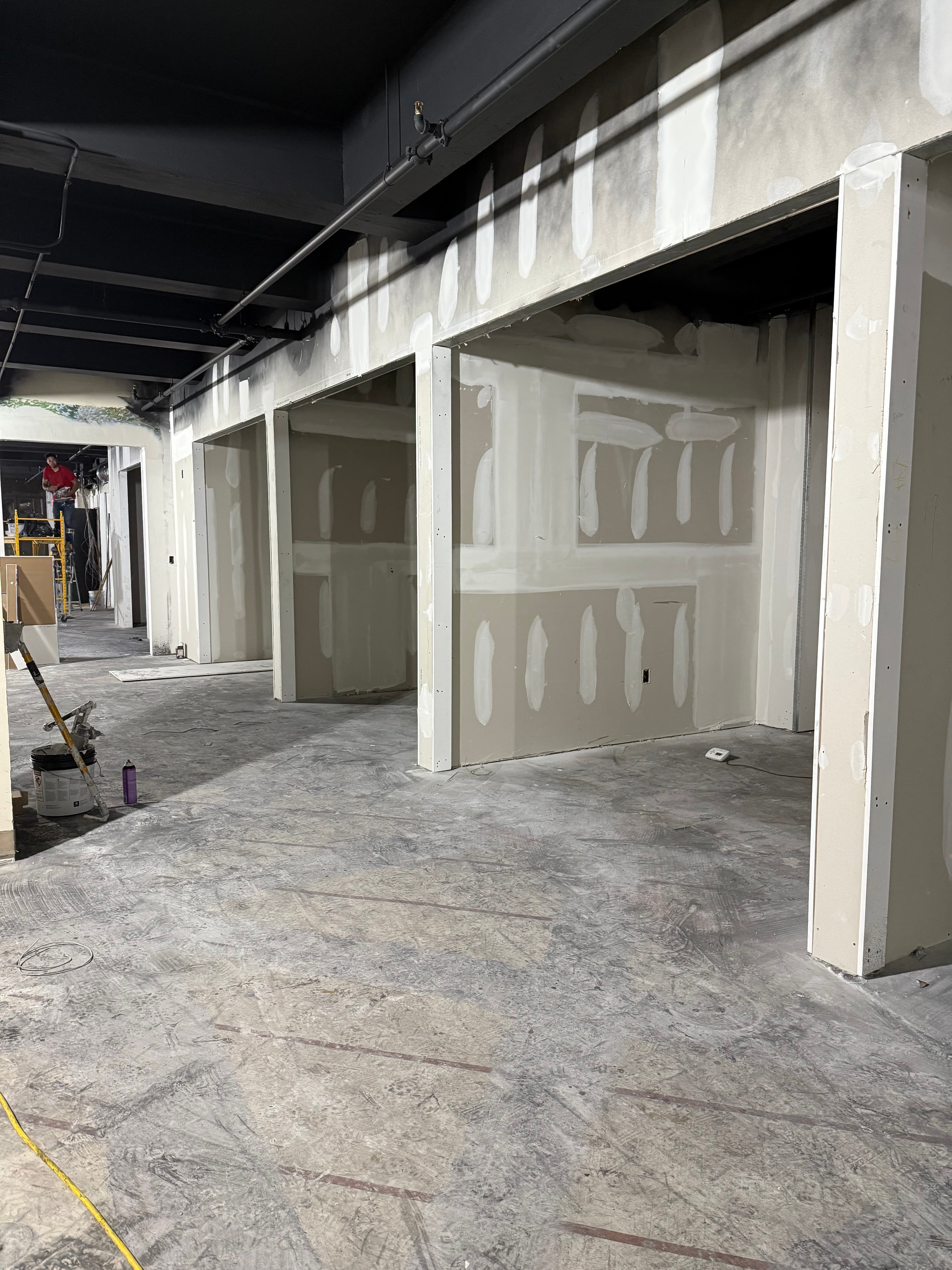 Drywall taped walls and ceilings